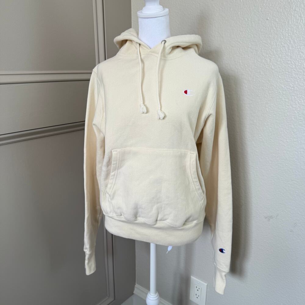 Women's Cream Champion Reverse Weave Oversized Hoodie, XS GF68 8NZ